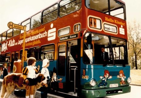 1982 BVG-Bus mit KNAX-Werbung Sparkasse der Stadt Berlin West