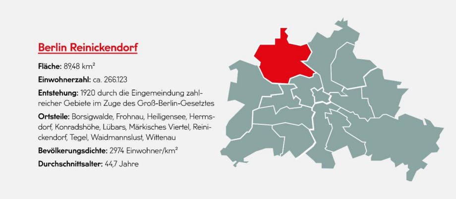 Berlin Map Bezirk Reinickendorf