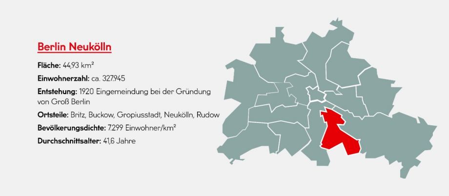 Berlin Map Bezirk Neukölln