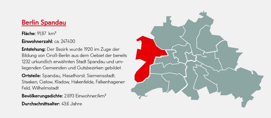 Berlin Map Bezirk Spandau